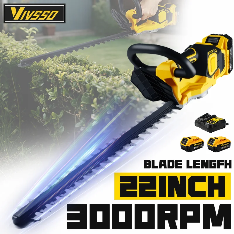 Power Tools Garden - VIVSSO Cordless Electric Hedge Trimmer Lawn