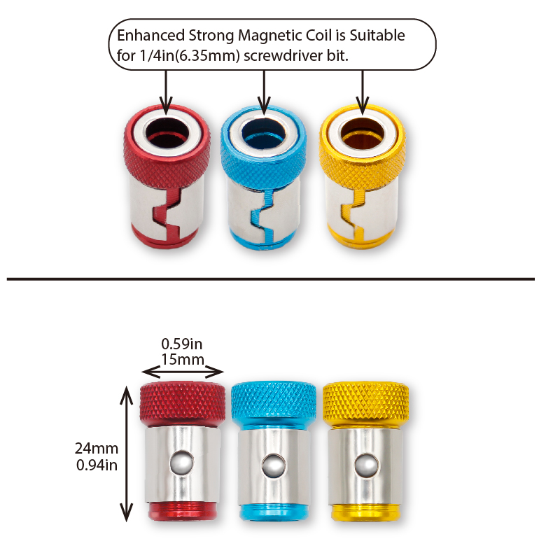 Universal 1/4 Inch Magnetic Sc - Power Tools Yellow Color recension och pris