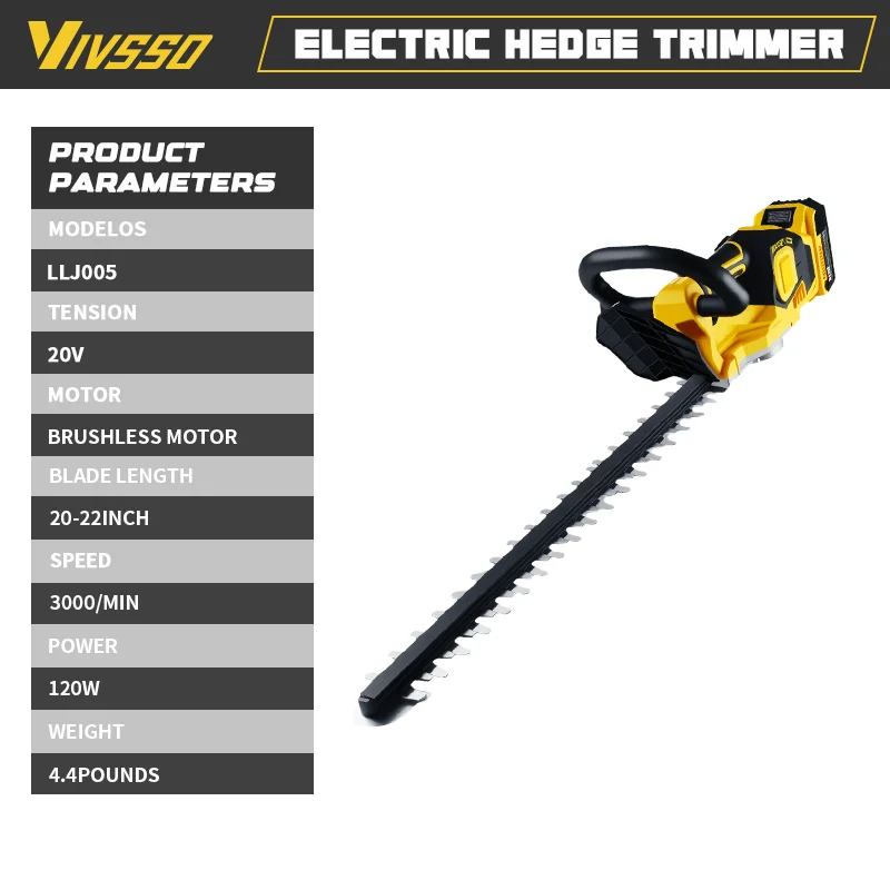 VIVSSO Cordless Electric Hedge - Power Tools Garden recension och pris