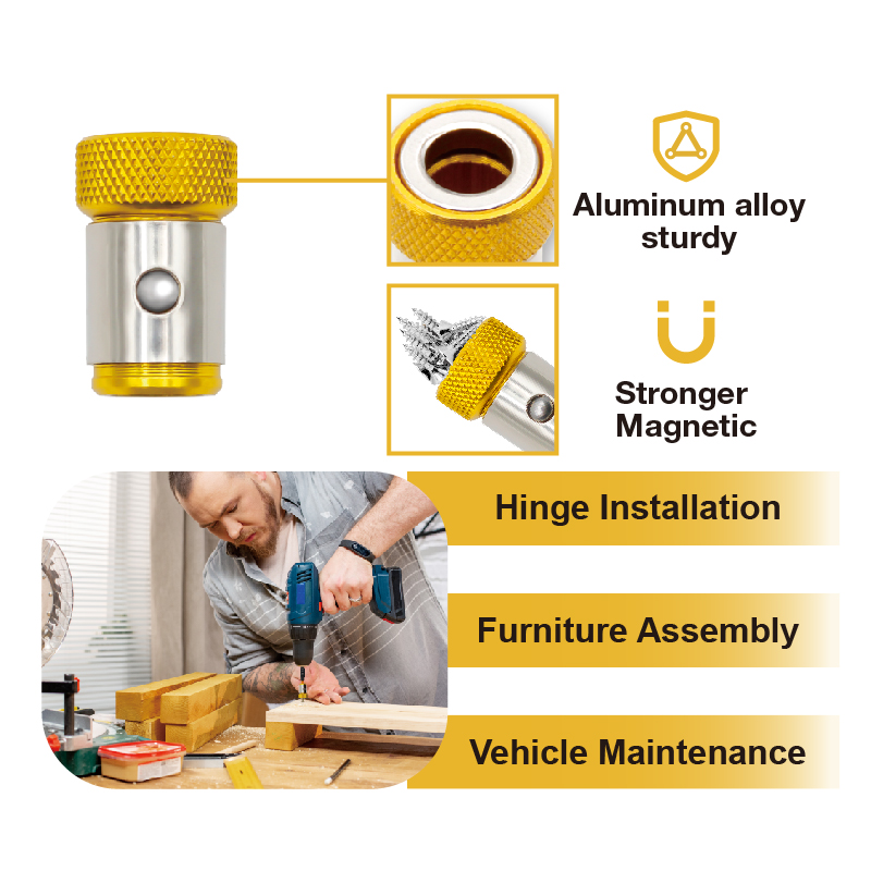 Universal 1/4 Inch Magnetic Sc - Power Tools Yellow Color recension och pris