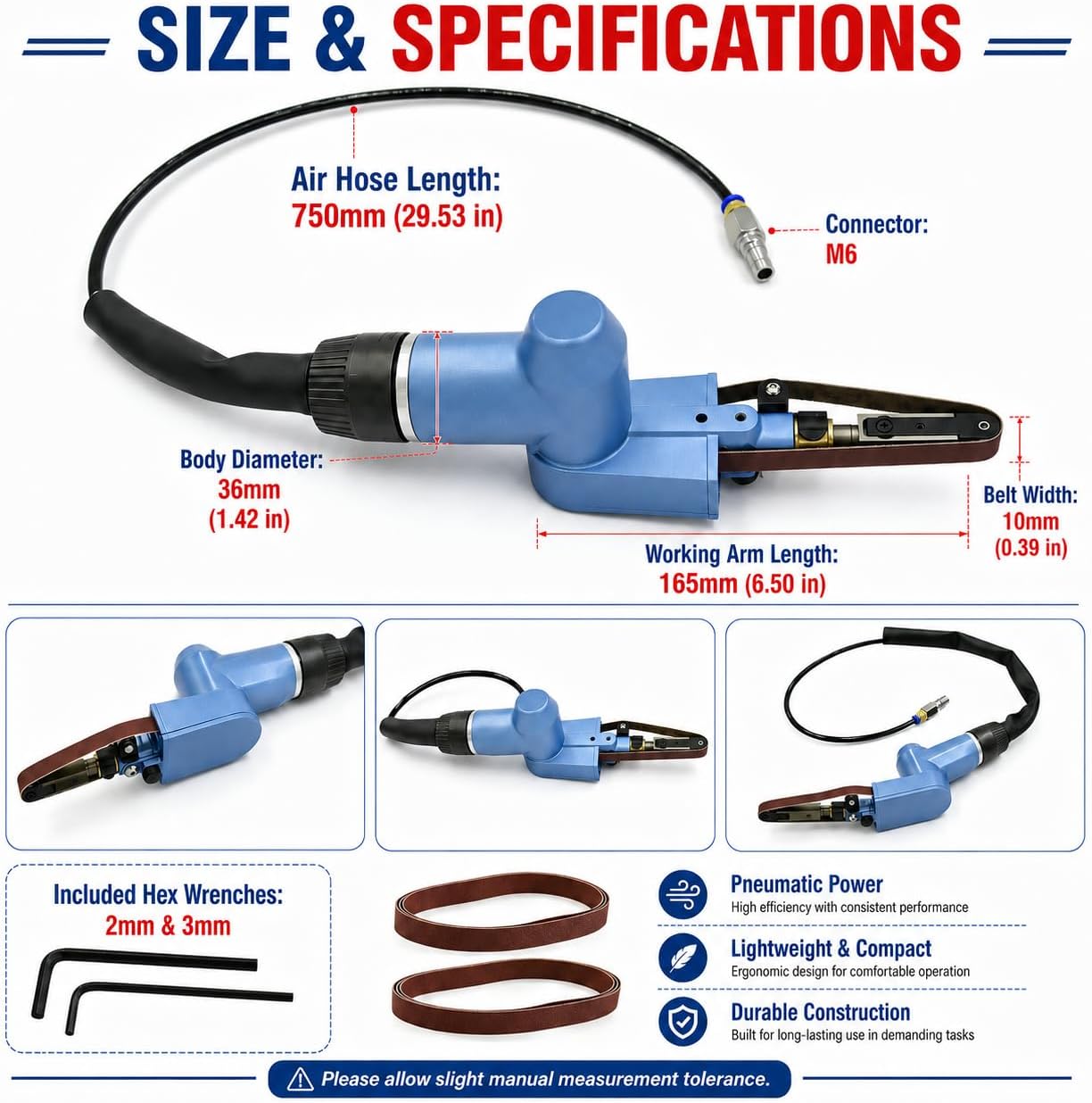WILIN Pneumatic Finger Belt Sa - Detail Sander Corner recension och pris
