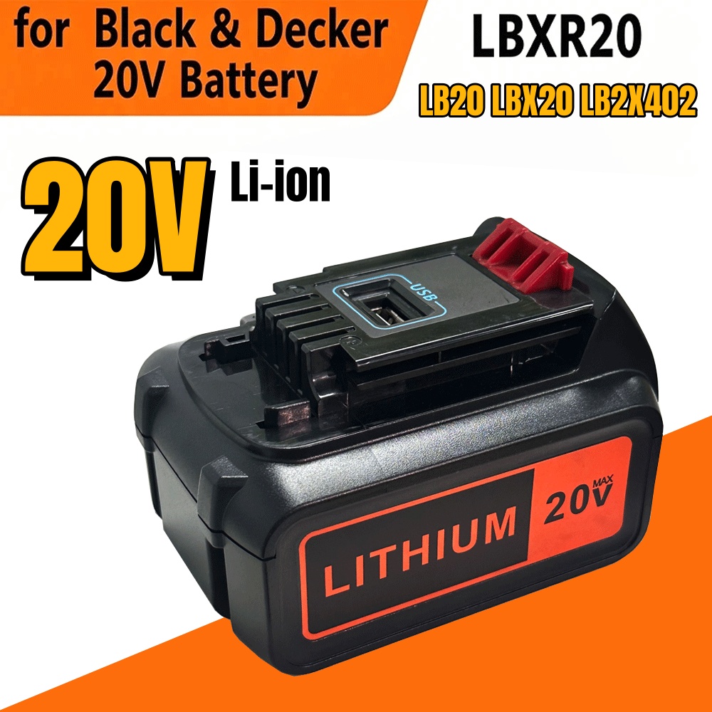 6000mAh 18V Replacement 20V Ba - Black+Decker Tool Cordless recension och pris