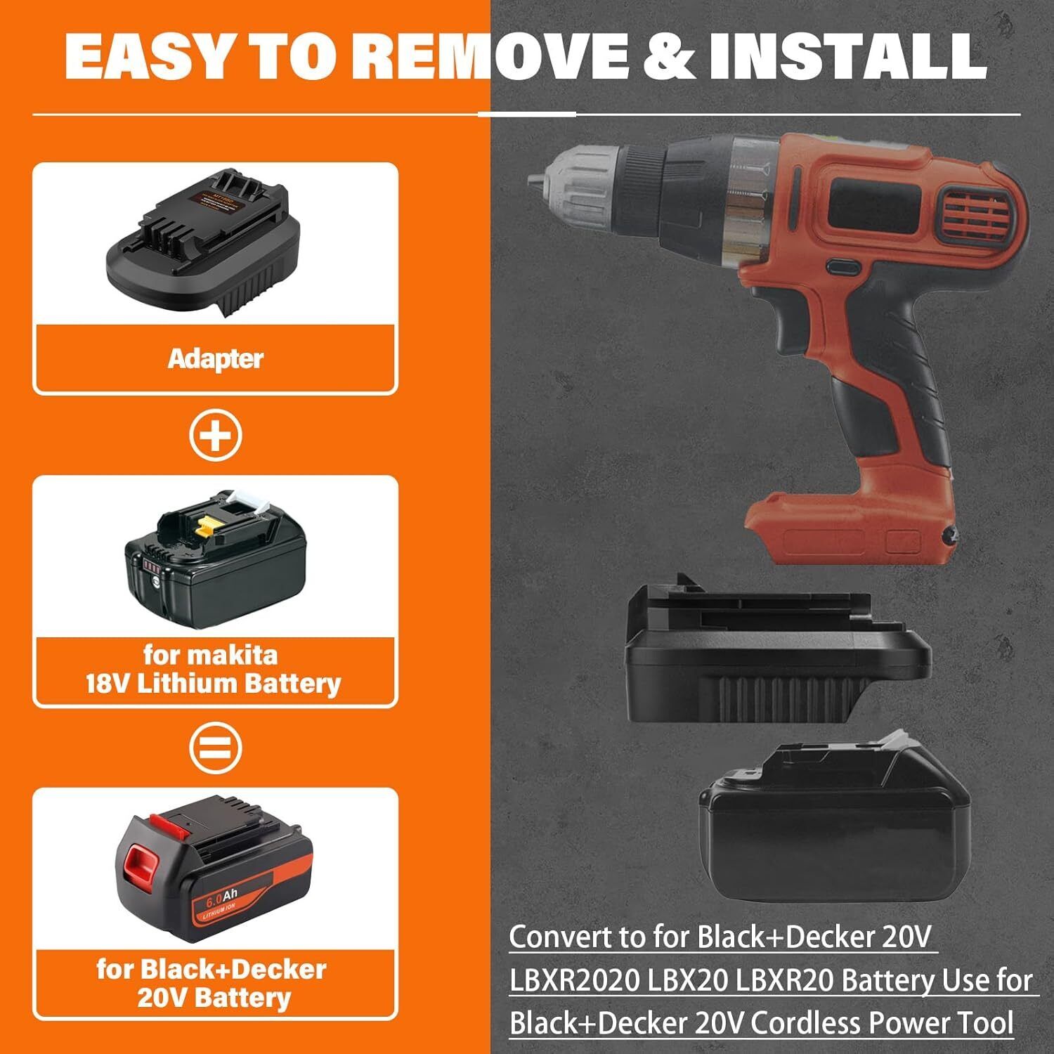 Converter for Makita to for Bl - Black+Decker Tool Cordless recension och pris